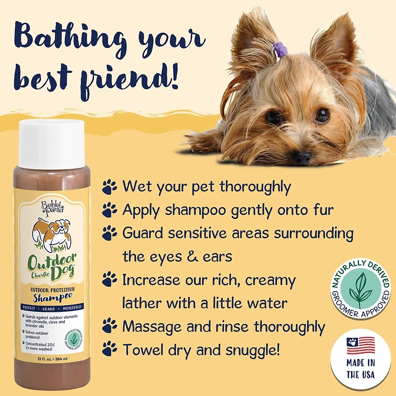 Bobbi Panter (Professional) Signature Outdoor Dog (Charlie Dog) Shampoo Clove Oil, Lavender Oil, Cedarwood Oil