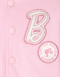 Barbie Girls French Terry Varsity Bomber Jacket Toddler| Child