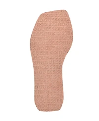 Guess Women's Damani Rhinestone Flower Eva Platform Wedge Sandals