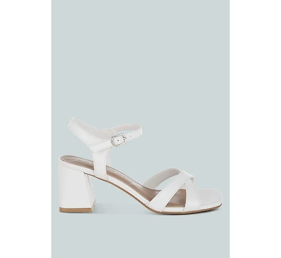 Edessa Square Toe Block Heel Sandals
