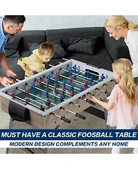 Sugift 48" Foldable Foosball Table for Kids & Adults, Space-Saving Soccer Game Table w/2 Balls, Easy Assembly for Home & Game Rooms