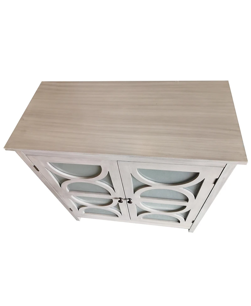 Kings Brand Furniture - Folsom Wood Console Table/Accent Cabinet, Wash Gray