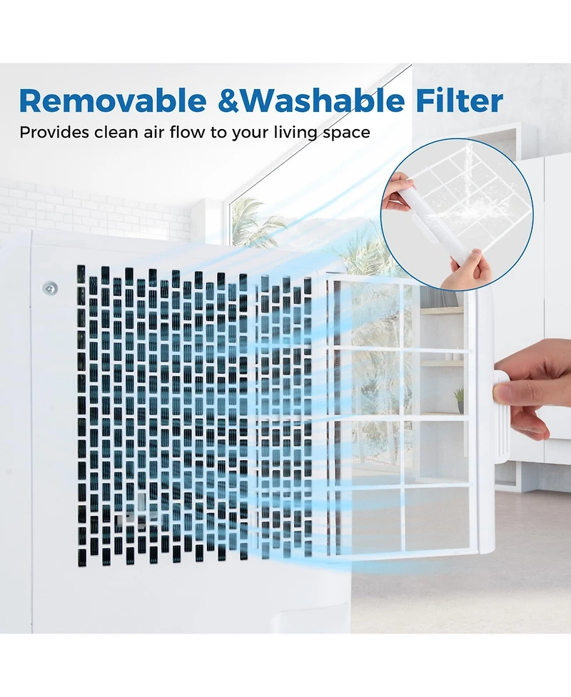 8000 Btu Portable Air Conditioner 3 in 1 Floor Ac Unit with Fan and Dehumidifier