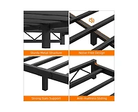 gaomon 6 Inches King Size Metal Platform Bed Frame,Low Bed Frame with Steel Slat Support, Mattress Foundation, No Box Spring Needed, Easy Assembly