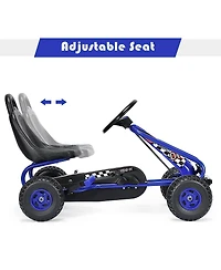 Skonyon 4 Wheel Pedal Powered Ride On Car with Adjustable Seat