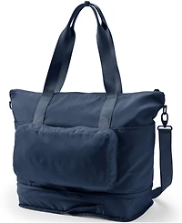 Lands' End Travel Nylon Expandable Packable Tote Bag