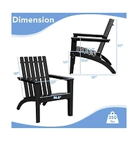 Outdoor Patio Acacia Wood Adirondack Lounge Armchair