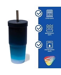 Straw Tumbler 32oz: 2 pk - Moon Beam