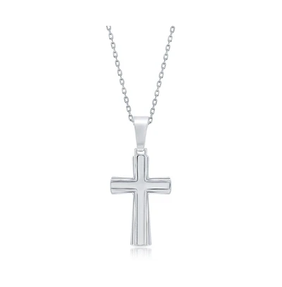 Simona Sterling Silver Cross Necklace