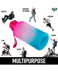 Zulay Kitchen 1 Gallon Motivational Water Bottle With Straw & Time Marker Quote