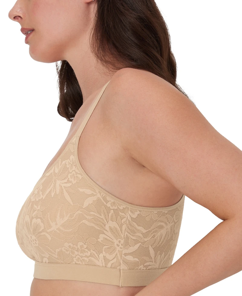 Bali Women's Breathe Lace-Overlay Bralette Dfcmbr