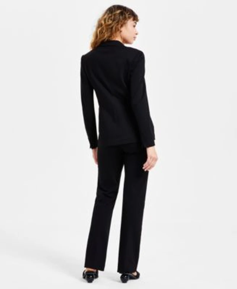 Bar Iii Womens Single Button Blazer Scoop Neck Camisole High Rise Compression Pants Exclusively At Macys