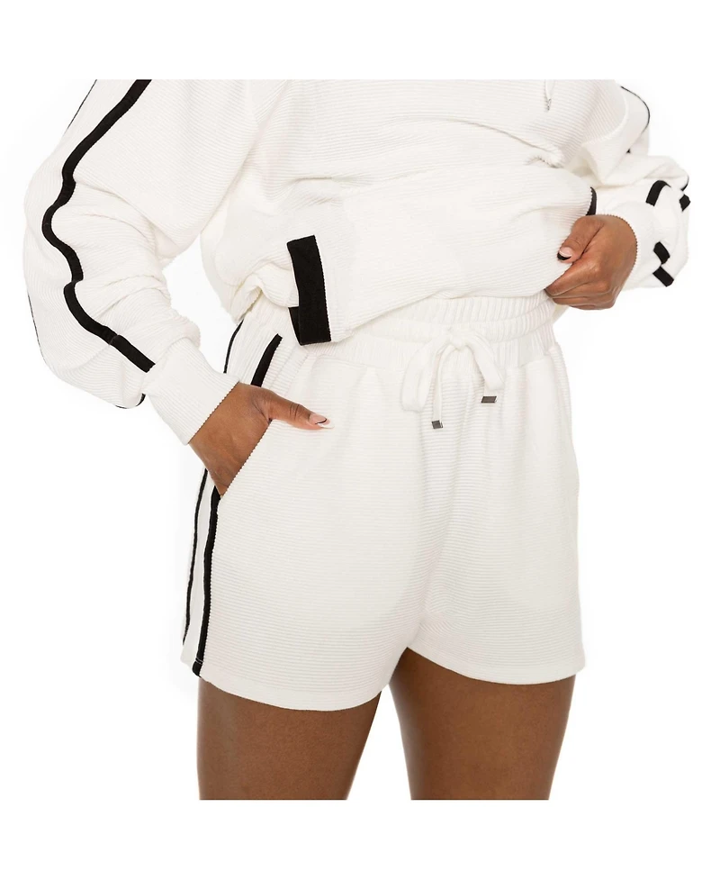 Gameday Couture Women's Cream Purdue Boilermakers Down, Set, Go Pullover Hoodie and Shorts Set