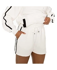 Gameday Couture Women's Cream Purdue Boilermakers Down, Set, Go Pullover Hoodie and Shorts Set