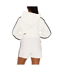 Gameday Couture Women's Cream Arkansas Razorbacks Down, Set, Go Pullover Hoodie and Shorts Set