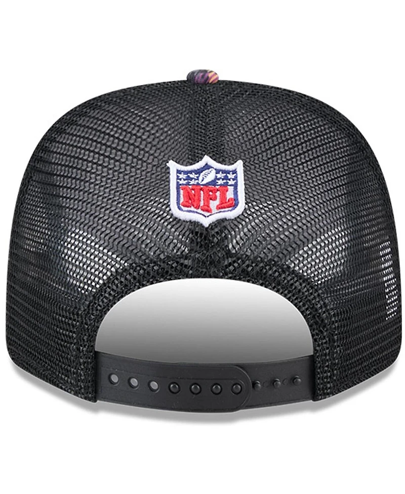 New Era Men's Black Cleveland Browns 2024 Nfl Crucial Catch Plaid 9SEVENTY Trucker Snapback Hat