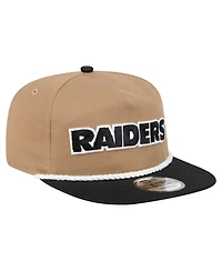 New Era Men's Khaki/Black Las Vegas Raiders Desert Golfer Snapback Hat