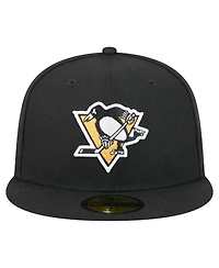 New Era Men's Black Pittsburgh Penguins Core 59FIFTY Fitted Hat