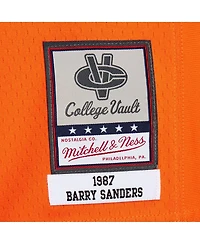 Mitchell & Ness Men's Barry Sanders Orange Oklahoma State Cowboys 1987 Replica Jersey