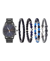 American Exchange Men's Matte Gunmetal Tone Metal Alloy Analog Watch, 44mm