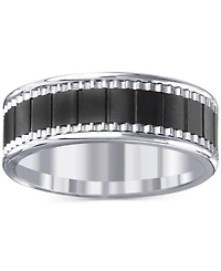 Men's Black Ceramic & Stainless Steel Band