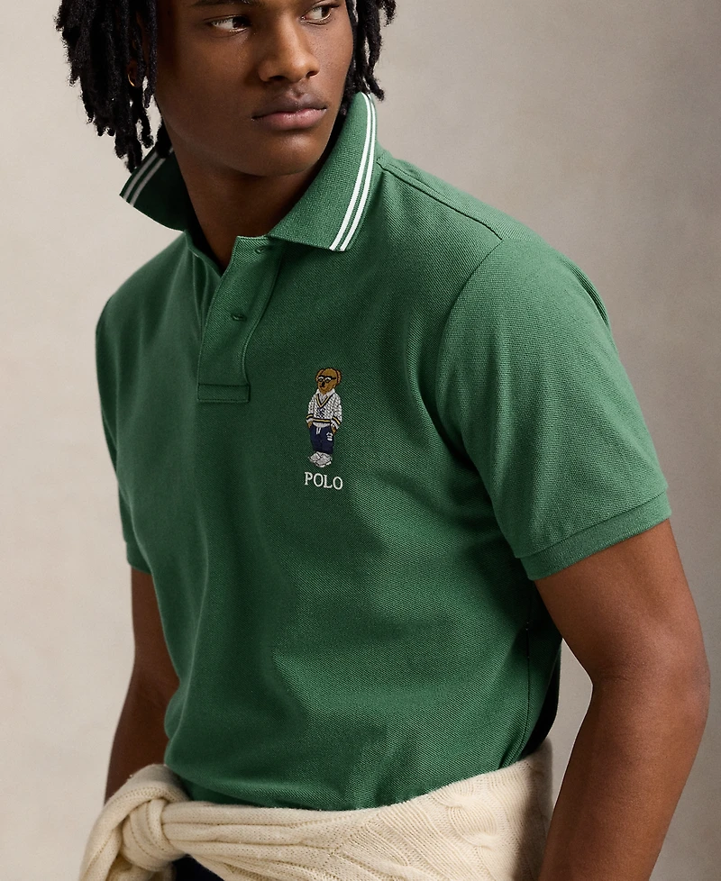 Polo Ralph Lauren Men's Custom Slim Bear Mesh Shirt