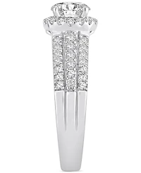 Gia Certified Diamond Halo Engagement Ring (1-1/3 ct. t.w.) in 14k White Gold
