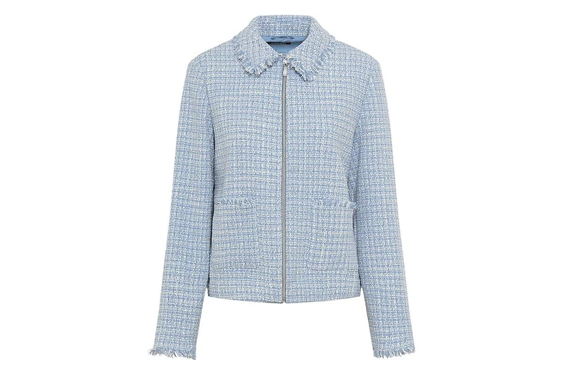 Olsen Women's Zip Front Tweed Jacket
