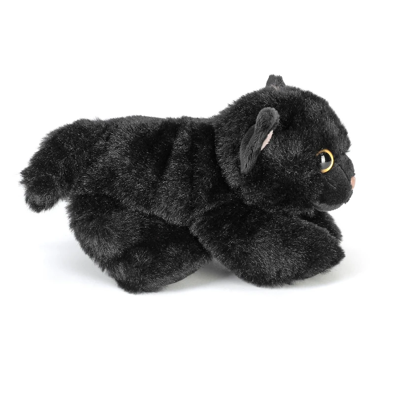 Wild Republic Hug'ems Black Cat Stuffed Animal, 7 Inches