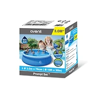 JLeisure Ft x 30" Prompt Set Inflatable Outdoor Backyard Swimming Pool