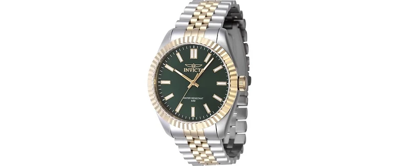 Invicta Men's 47485 Specialty Quartz 3 Hand Green Dial Watch