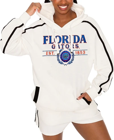 Gameday Couture Women's Cream Florida Gators Down, Set, Go Pullover Hoodie and Shorts Set