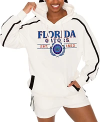 Gameday Couture Women's Cream Florida Gators Down, Set, Go Pullover Hoodie and Shorts Set