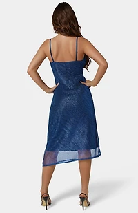 Bebe Women's Pleat Cowl Midi Dress