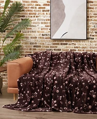Lucky Brand Daisy Floral Cozy Plush Blanket, Full/Queen