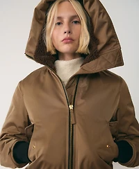 Mango Women's Fleece Lining Bomber Jacket
