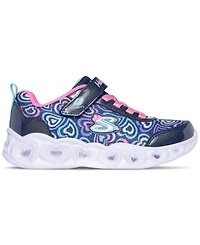 Skechers Little Girls Heart Lights - Boogie Love Stay-Put Light-Up Casual Sneakers from Finish Line