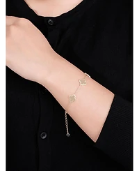 Devata Clover Chain Bracelet in 14K Gold, 6.5 in adj to 7.5 in, approx. 4.7 grams