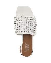 Franco Sarto Women's Loran 3 Stacked Heel Slide Dress Sandals
