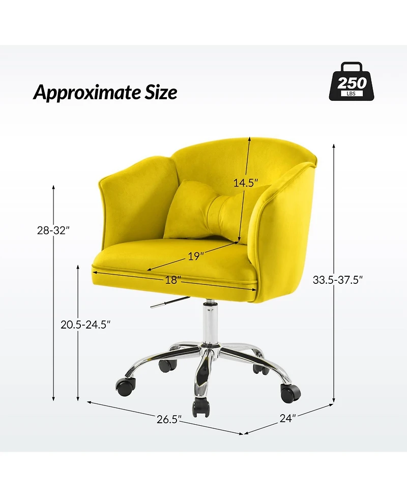 Hulala Home Samuel Modern Office Chair with Flared Arm