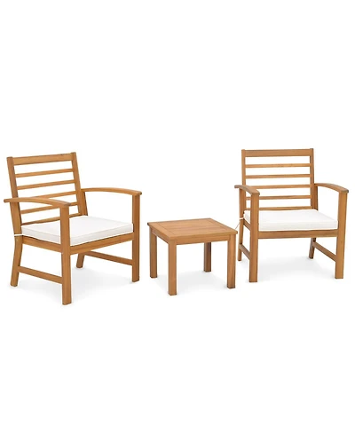 Gouun 3 Pieces Outdoor Furniture Set with Soft Seat Cushions