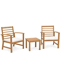 Gouun 3 Pieces Outdoor Furniture Set with Soft Seat Cushions