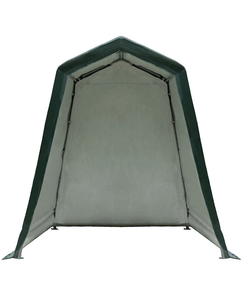 Gouun Outdoor Carport Shed with Sidewalls and Waterproof Ripstop Cover