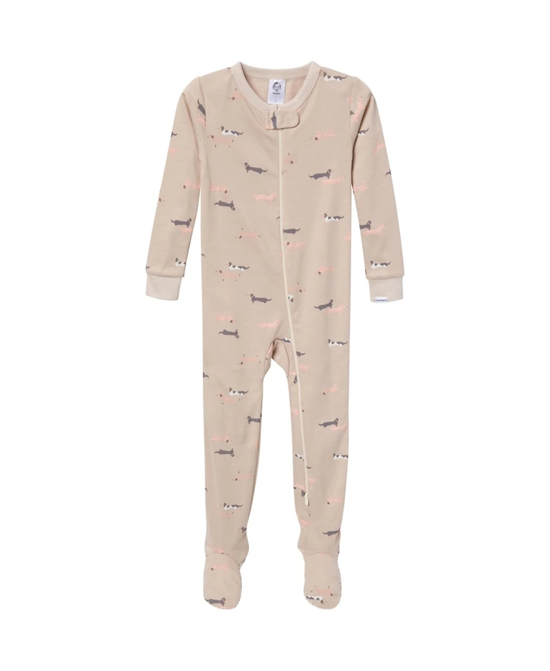 Gerber Baby Gender Neutral Snug Fit Footed Pajamas, 2-Pack, Dog