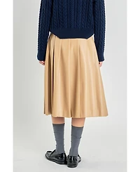 English Factory Women's Pleated Midi Skirt