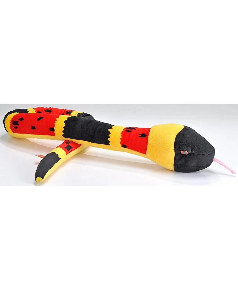 Wild Republic Plush Snake Coral Snake Stuffed Animal, 54 Inches