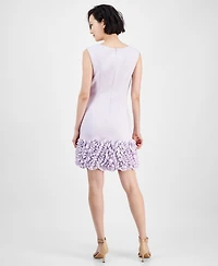 Donna Ricco Ruffled-Hem Sheath Dress