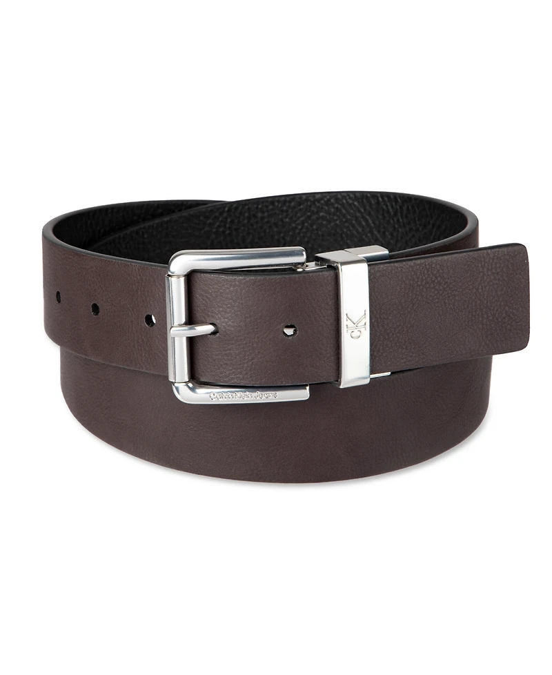 Calvin Klein Men's Pebble Grain Reversible Jean Belt