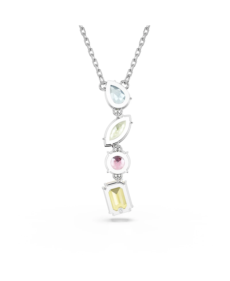 Swarovski Mixed Cuts Rhodium Plated Gema Y Pendant Necklace