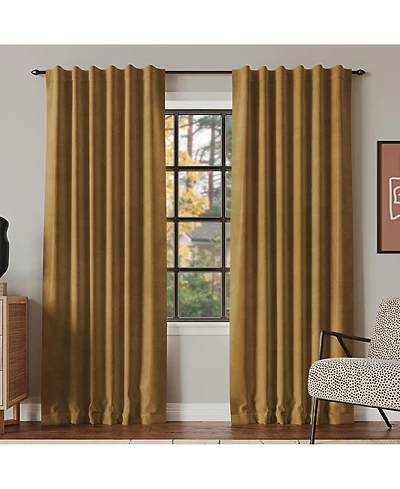 Amherst Velvet Noise Reducing Thermal Extreme 100% Blackout Back Tab Curtain Panel